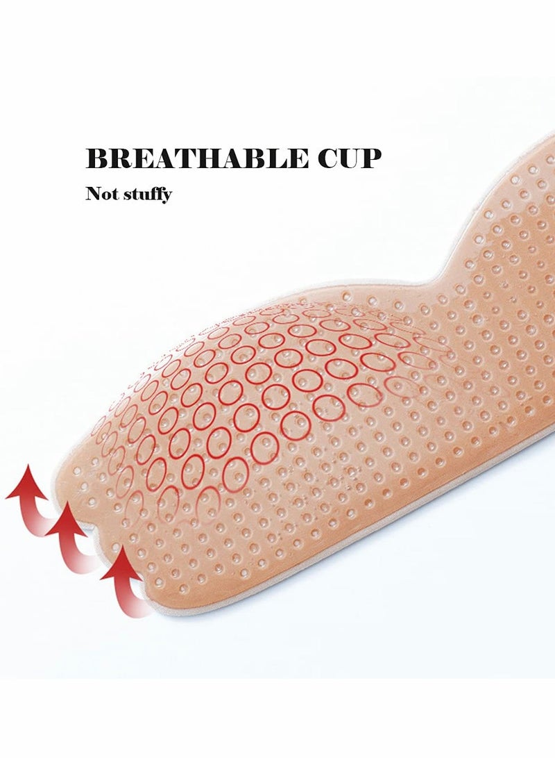 SOLARAE 2pcs Sticky Push Up Bra, Adhesive Bra for Women with Small and Large Breast, Cup A-E, Strapless Breast Petals Silicone for Backless Dress - Image 3