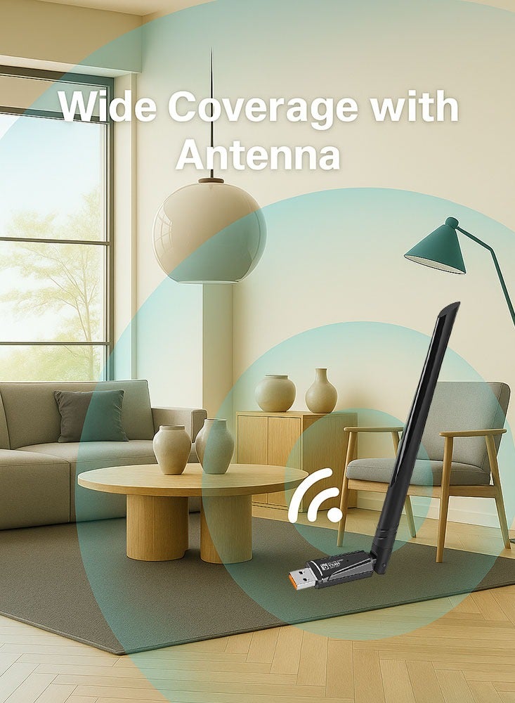 فلوينغ محول واي فاي USB لاسلكي بلوتوث - Image 2