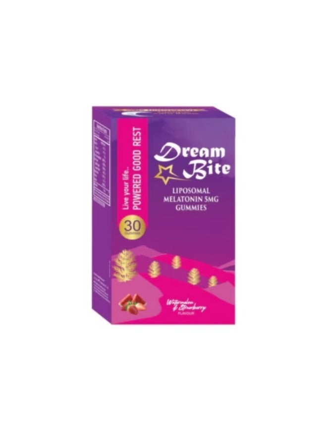 Dream Bite Liposomal Melatonin Gummies 5 mg – 30 Gummies for Restful Sleep & Natural Sleep Support - Image 1
