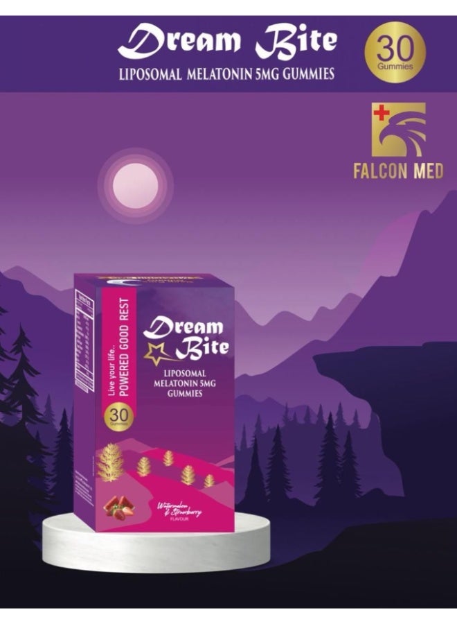 Dream Bite Liposomal Melatonin Gummies 5 mg – 30 Gummies for Restful Sleep & Natural Sleep Support - Image 2