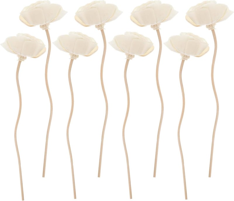 YARNOW 8pcs Diffuser Sticks Wood Rose Flower Rattan Essential Oil Aroma Diffuser Sticks for Home Fragrance - Image 1