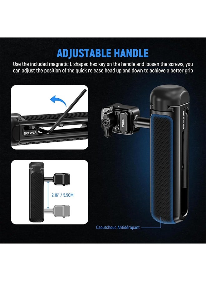 NEEWER 15 Pro Cage 【2nd Gen】, Video Rig Phone Stabilizer with Quick Release Side Handle, 67mm Filter Adapter, 17mm Lens Backplate, T Mount Lens Adapter Compatible with Moment, PA043+PA045B - Image 5