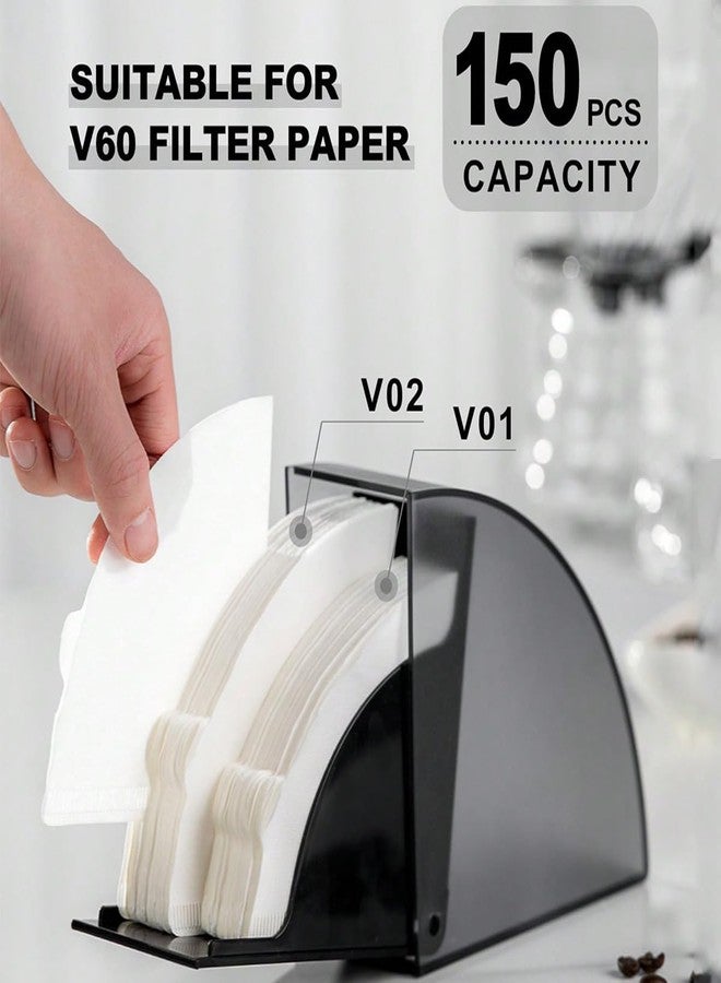 shoxil Coffee Filter Holder - Durable and Cone Filter Storage Container for Counter, Perfect for Coffee Filters, V01andV02 Cone Filters - Stylish and Functional - Image 2