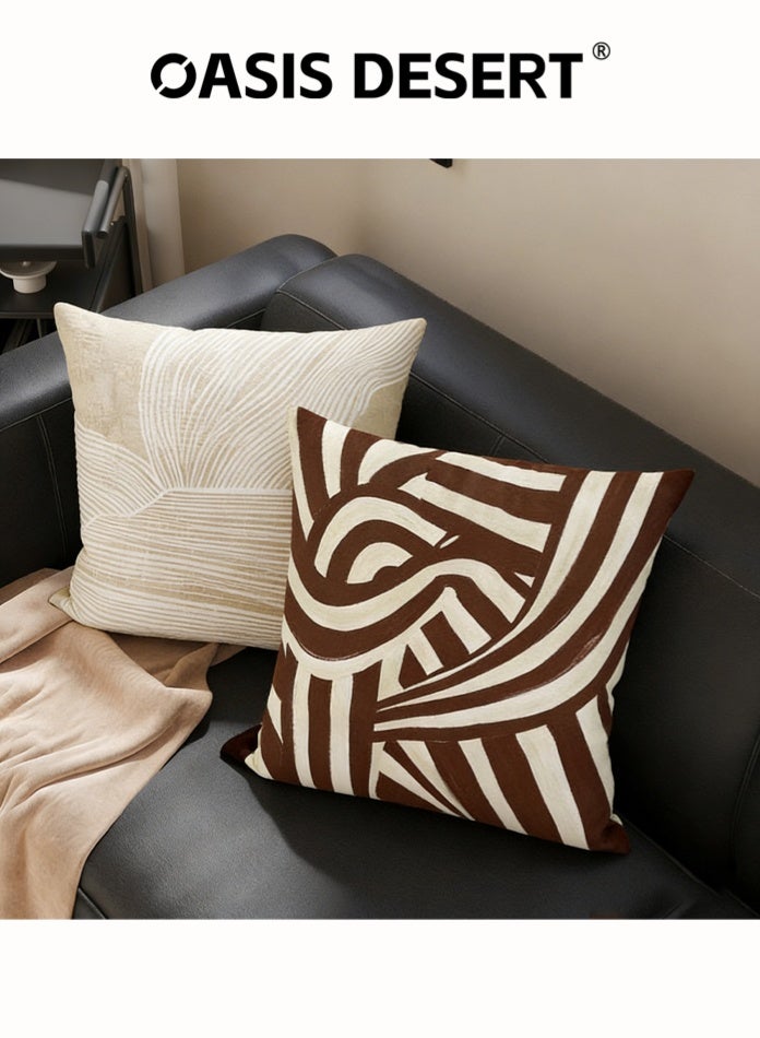 OASIS DESERT Cushion Covers Set of 4, Throw Pillow Cover, Abstract Modern Decorative Couch Pillow Case 45cm x 45cm, For Living Room Sofa Car Couch Bed Pillowcases （Double Sided Pattern） - Image 2