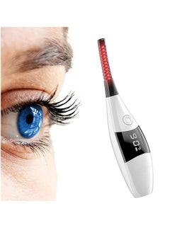 Heated Eyelash Curlers - Fast Heat up Within 10s - 24 Hours Long Lasting - Rechargeable Electric Eyelash Curler with Type-C, Anti-Burn Mini Lash Curler with LED Display, Eyelash Curler Lash Lift Kit