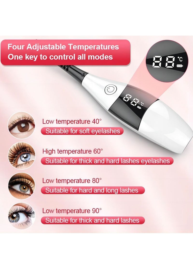 SYOSI - Heated Eyelash Curlers - Fast Heat up Within 10s - 24 Hours Long Lasting - Rechargeable Electric Eyelash Curler with Type-C, Anti-Burn Mini Lash Curler with LED Display, Eyelash Curler Lash Lift Kit - Image 1