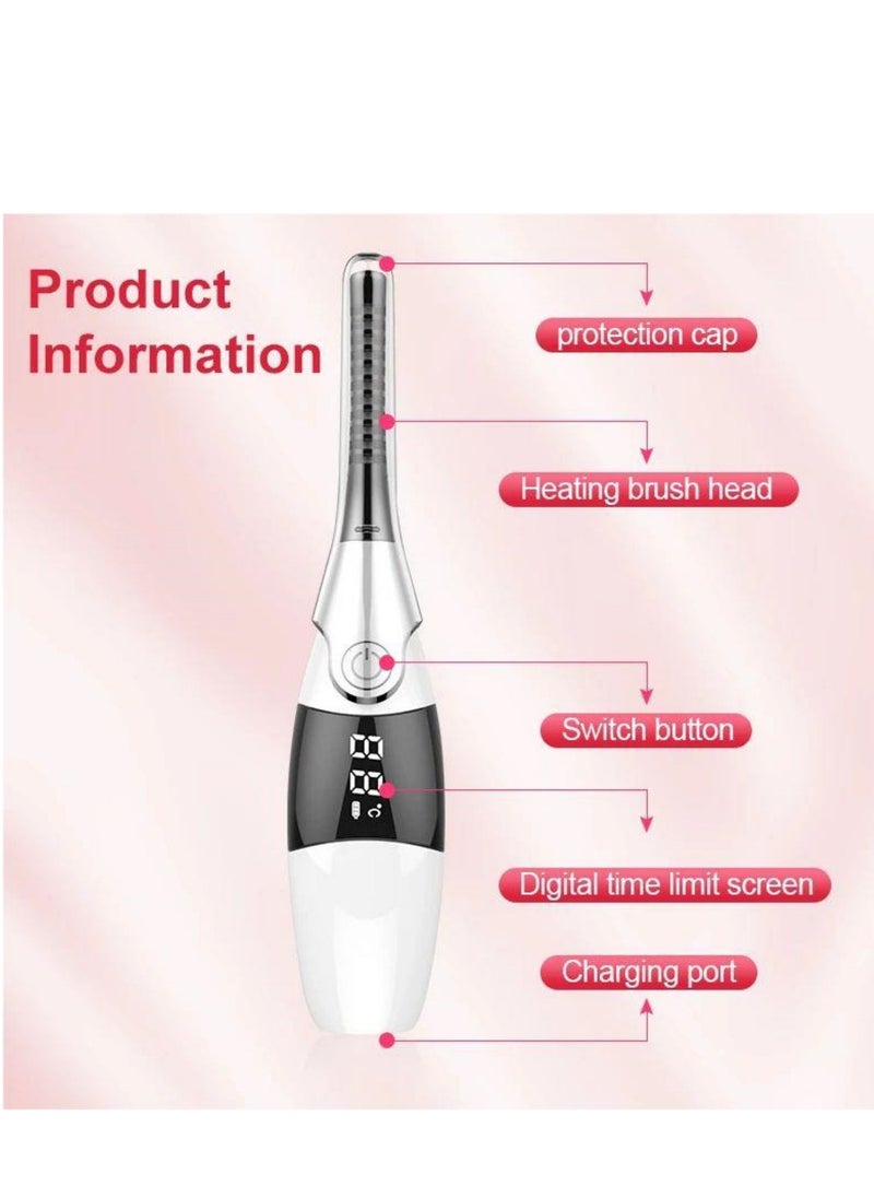SYOSI - Heated Eyelash Curlers - Fast Heat up Within 10s - 24 Hours Long Lasting - Rechargeable Electric Eyelash Curler with Type-C, Anti-Burn Mini Lash Curler with LED Display, Eyelash Curler Lash Lift Kit - Image 1