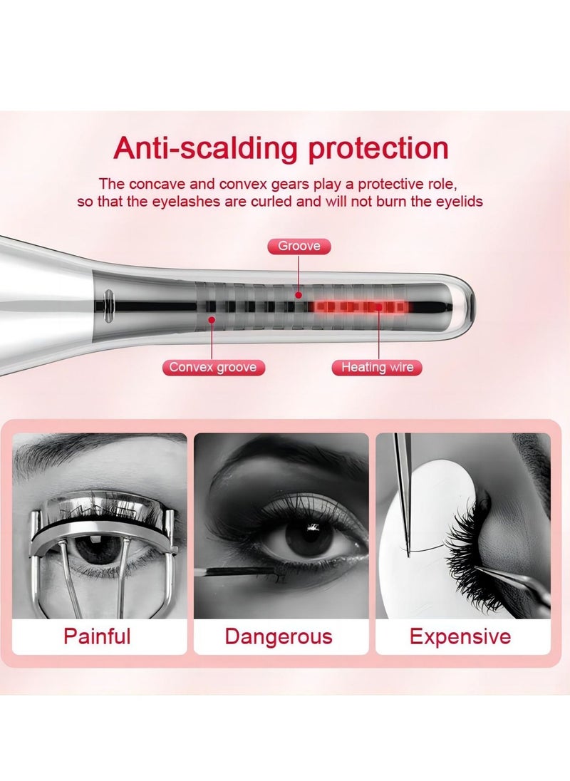 SYOSI - Heated Eyelash Curlers - Fast Heat up Within 10s - 24 Hours Long Lasting - Rechargeable Electric Eyelash Curler with Type-C, Anti-Burn Mini Lash Curler with LED Display, Eyelash Curler Lash Lift Kit - Image 1