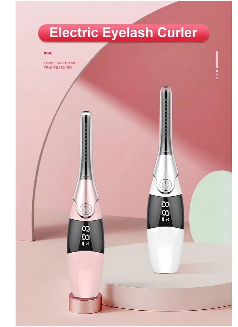 SYOSI - Heated Eyelash Curlers - Fast Heat up Within 10s - 24 Hours Long Lasting - Rechargeable Electric Eyelash Curler with Type-C, Anti-Burn Mini Lash Curler with LED Display, Eyelash Curler Lash Lift Kit - Image 1