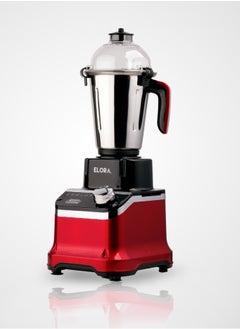 ELORA Elora 3-In-1 Mixer Grinder Made in India 3-Speed With Incher And Overheat Protection, Stainless Steel Jars And Blades 850 W ELMG-3513 Red  - Image 1