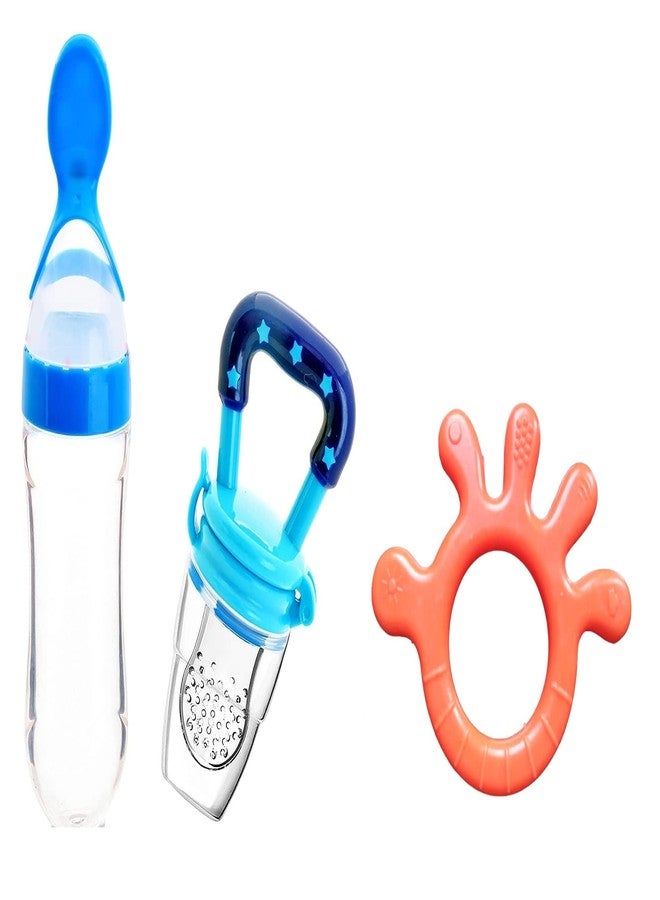 Lappu Baby Food Feeder for Baby |Baby Juice Pacifier| Teether for Baby 6-12 Months |Baby Teether 6 Months Babies| Teether for 6 to 12 Months Baby Bpa Free Combo Pack (Multicolors9) - Image 1