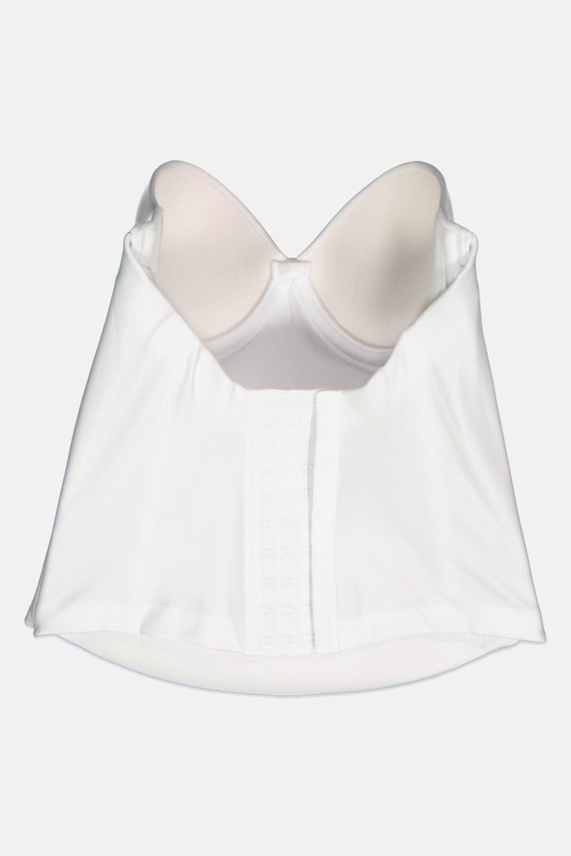Felina Women Seamless Padded Hidden Wire Bustier, White - Image 2