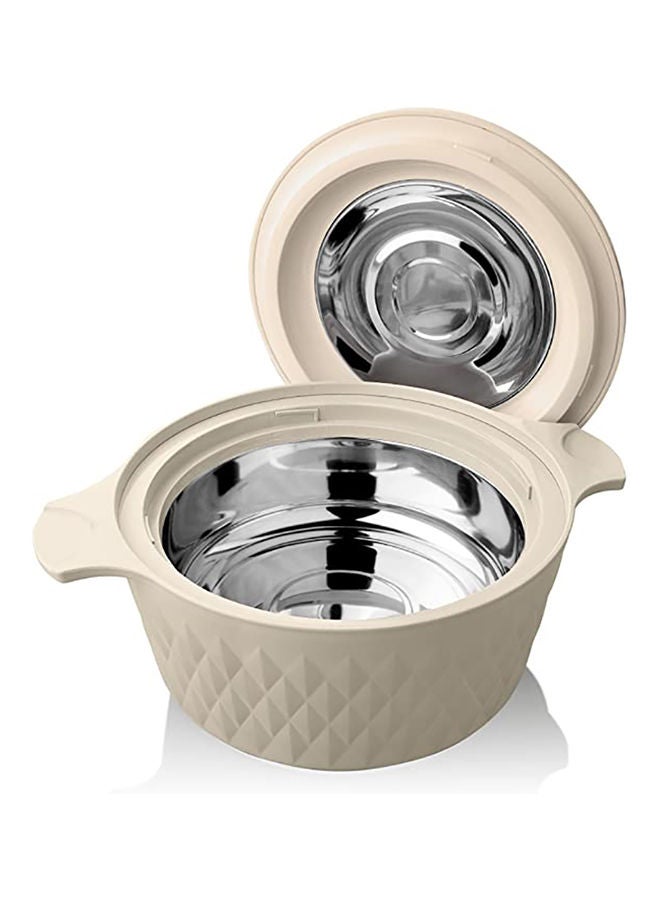 Asian Casserole Steel Insulated Hotpot Diamond Beige (5000 Ml)  - Image 2