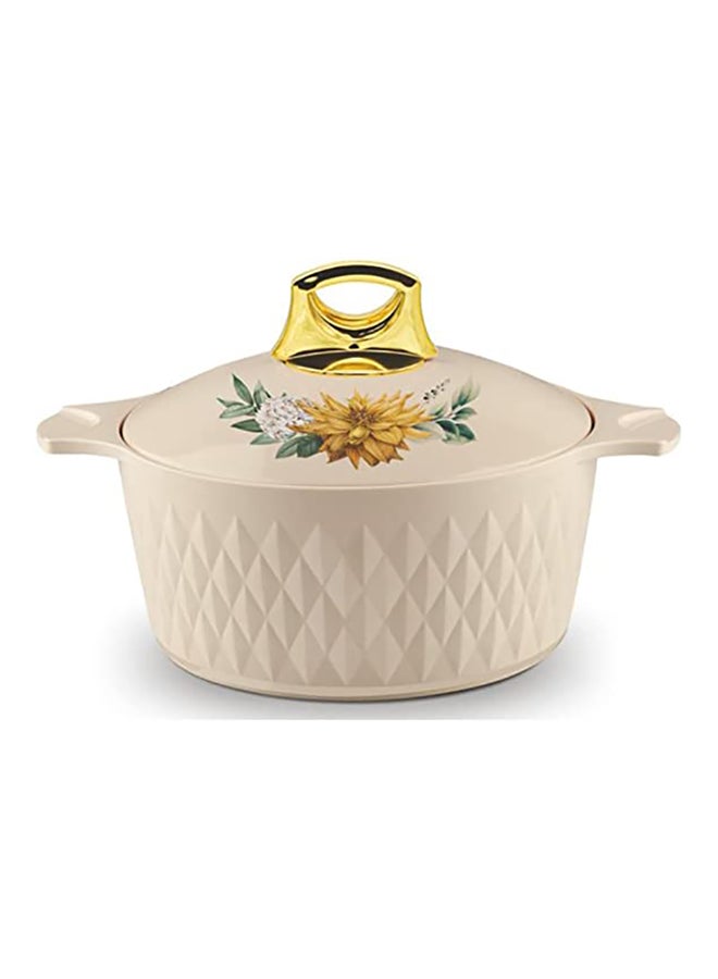 Asian Casserole Steel Insulated Hotpot Diamond Beige (5000 Ml)  - Image 1