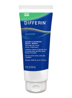 differin Differin Acne Body Wash by the makers of Differin Gel, Acne Treatment Cleanser with Salicylic Acid, Cream to Lather Formula for Back, Chest, Shoulders, 10 Oz.  - Image 1