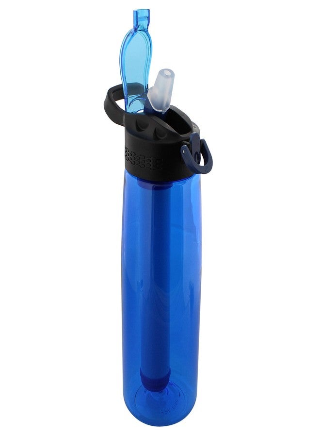 SDS Water Filter Bottle - Blue Filtering Water Bottle Filter Travel Accessory for Safe Drinking Camping Water Purifier - Image 3