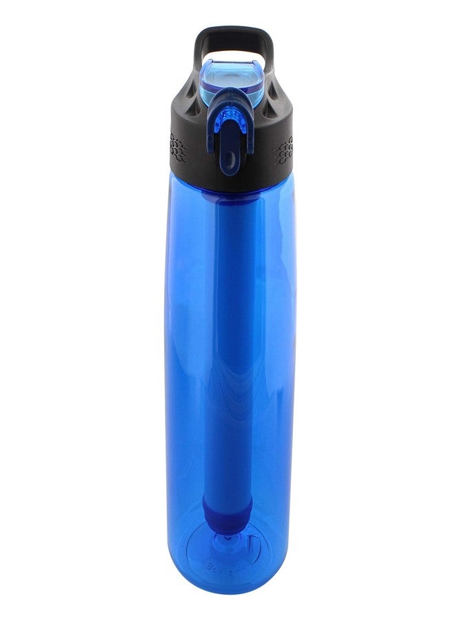 SDS Water Filter Bottle - Blue Filtering Water Bottle Filter Travel Accessory for Safe Drinking Camping Water Purifier - Image 2