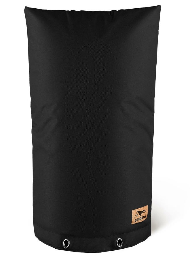 DEMEDO Backflow Preventer Insulation Cover - Water Pipe Insulation Sprinkler Cover for Outside - Insulated Backflow Cover Pouch for Irrigation Back Flow Valve in Winter or Sun Exposure (16"W x 20"H, BLACK) - Image 1