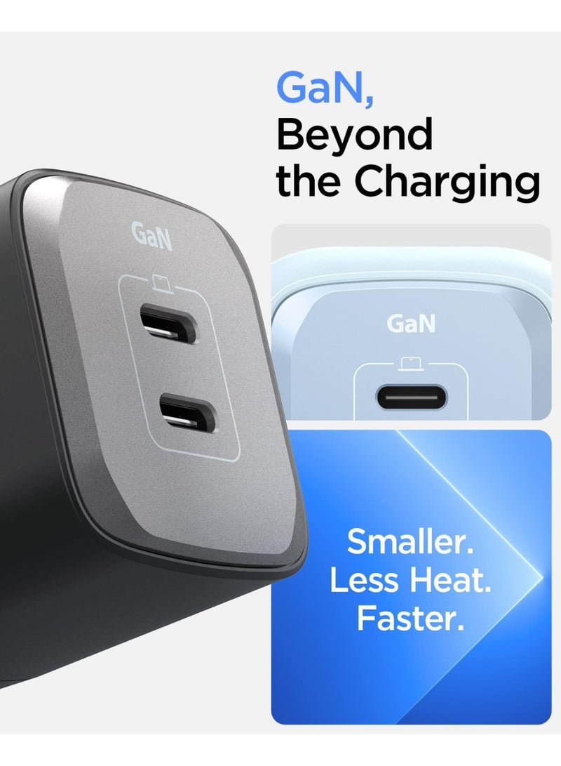 Spigen ArcStation Pro GaN 652 Total 65W Dual Ports USB C Charger PD 3.0 Charging Adapter - White - Image 5