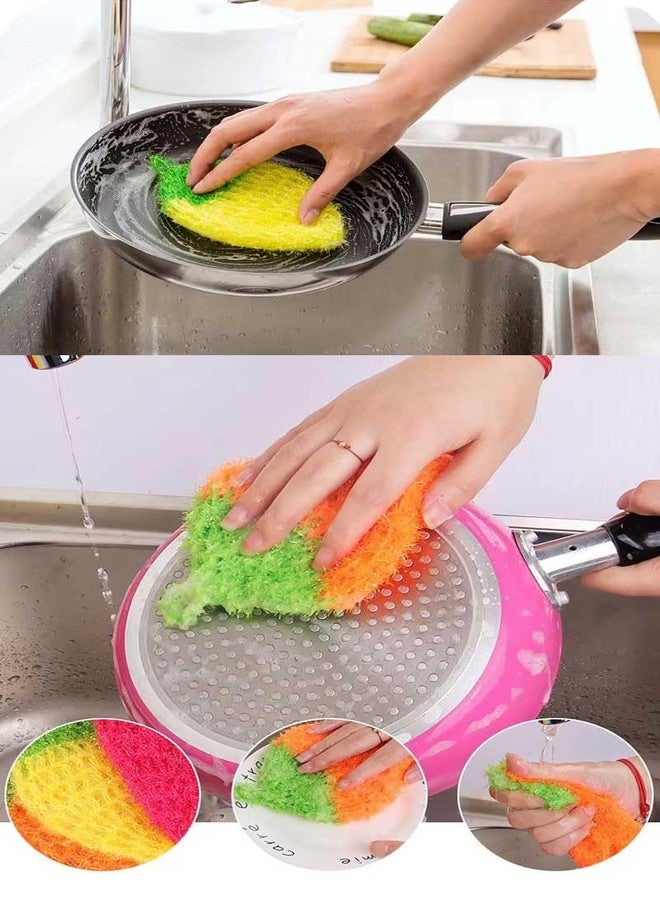 SERENITA 10 Pieces Big Size Fruit Dish Scrubber Non Scratch Kitchen Cleaning Sponge Double Layered No Odor Cloths for Washing Dishes Cookware, Tubs, Sinks - Image 5