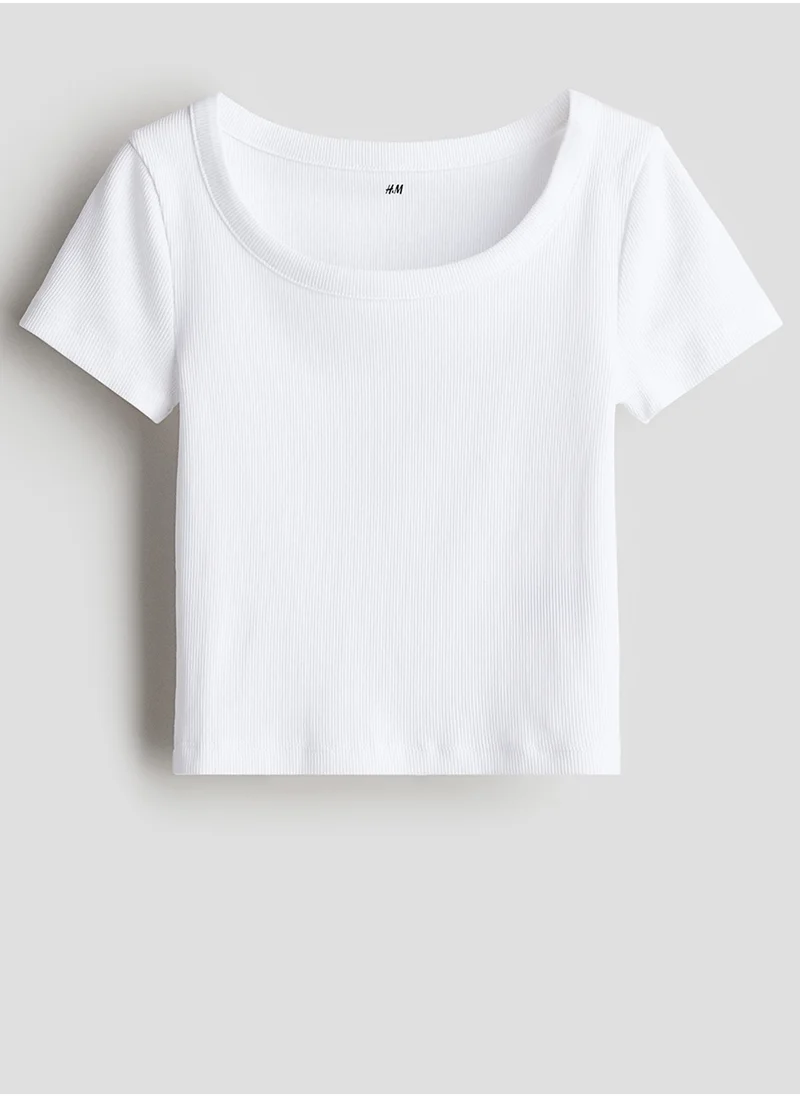 H&M Ribbed Jersey Top