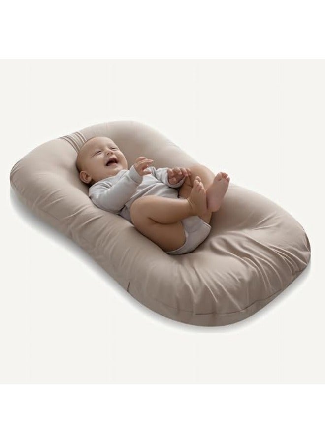 GGEROU Baby Lounger, Portable Newborn Bassinet, Baby Nest Comfort for Sleeping-Resistant Washable Cover,Simulated Uterus, Baby Bionic Bed For Bedroom - Image 1