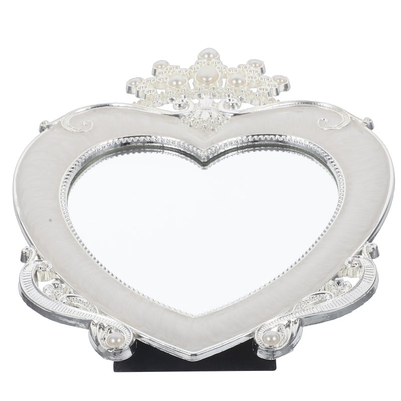 Resin Photo Frame Heart Shaped Photo Holder Desktop Decoration Practical Frame White (6 Inches) - Image 5