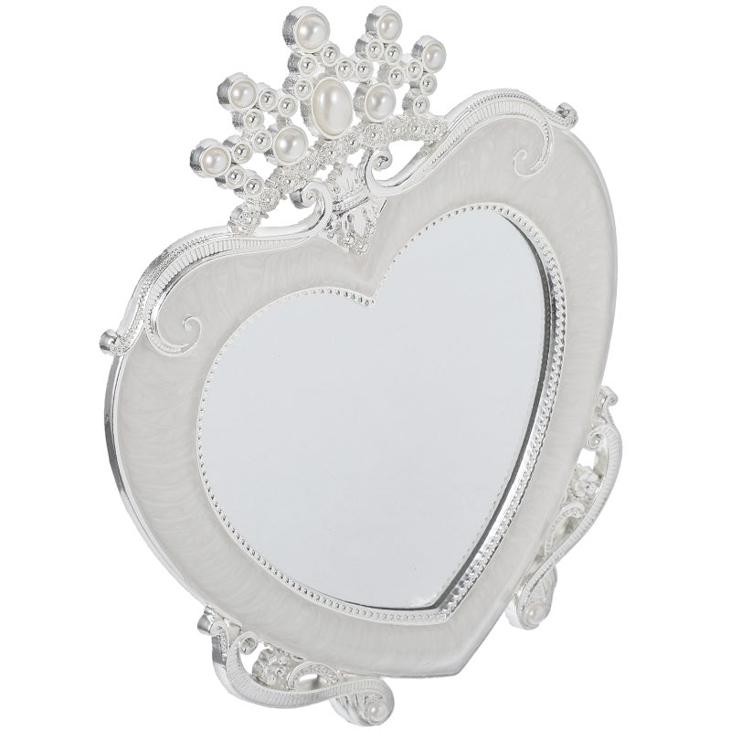 Resin Photo Frame Heart Shaped Photo Holder Desktop Decoration Practical Frame White (6 Inches) - Image 1