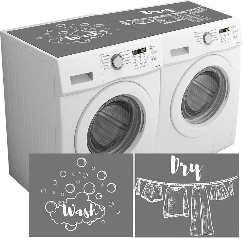 TERRIFI Non-Slip Washer & Dryer Top Covers, Quick-Dry Protective Mat, Protective Cover Pad, Waterproof Dust Proof Pad for Laundry Room & Kitchen Appliances, EVA Material(Grey, 2-Pack, 60x50cm) - Image 1