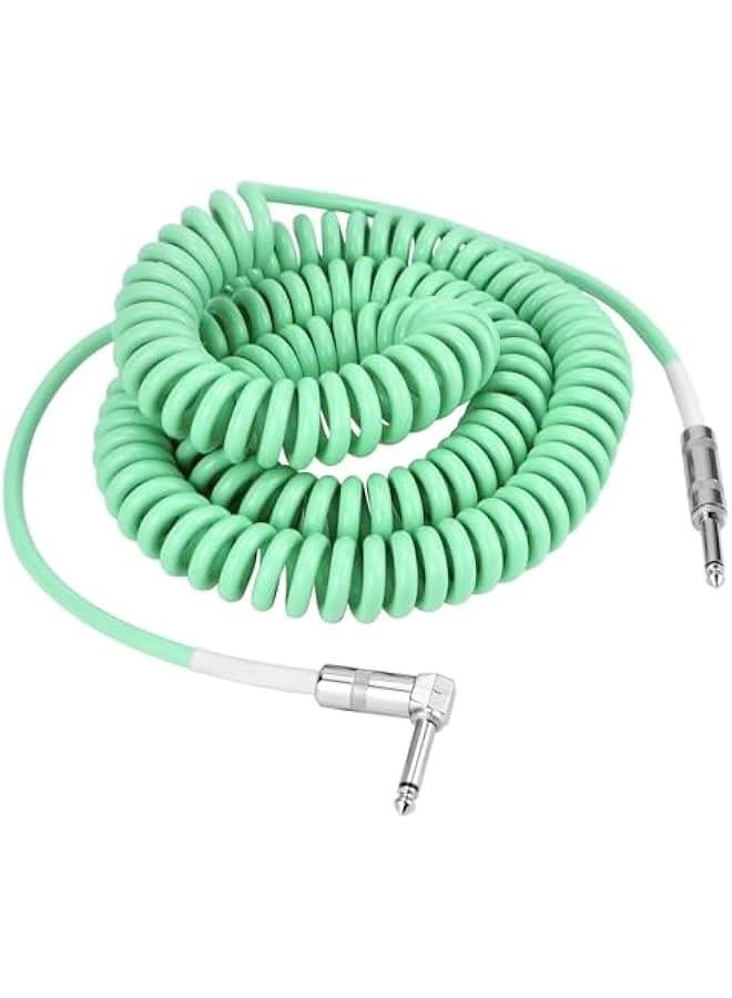 Arabest Guitar Cable, 30ft Coiled Instrument Cable for Guitar/Bass, Green - Image 2