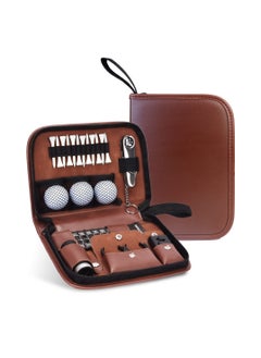 General Golf tool bag, golf accessory bag is easy to carry, multi-functional large-capacity storage leather bag  - Image 1