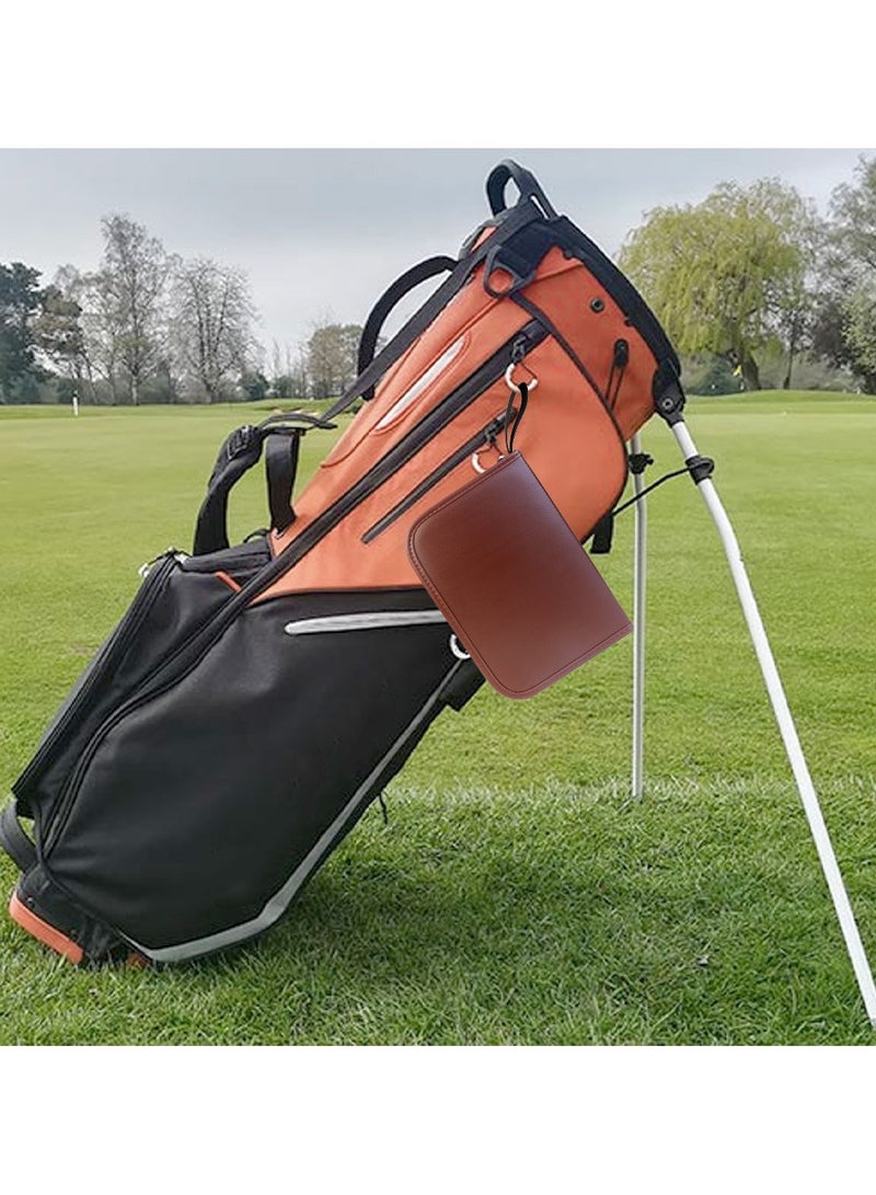 عام حقيبة أدوات الجولف، حقيبة إكسسوارات الجولف سهلة الحمل، حقيبة جلدية ذات سعة وأدوات متعددة. - Image 3