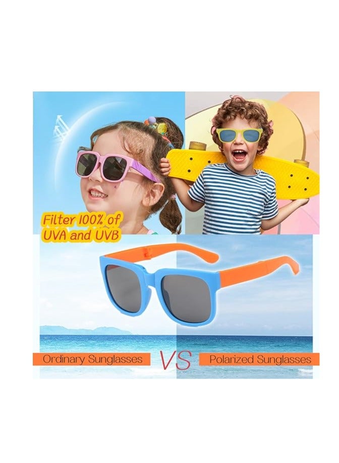yumee Kids Sunglasses，Kids Polarized Sunglasses with 4 Pack Foldable Toddler Sunglasses & UV400 Polarized Protection，Scratch-Resistant Travel-Ready Design for Outdoor, Beach & Everyday Wear - Image 5