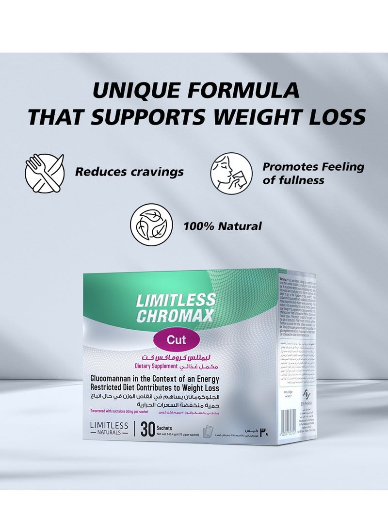 LIMITLESS Chromax Cut Weight Management Support 30 Sachets  - Image 2