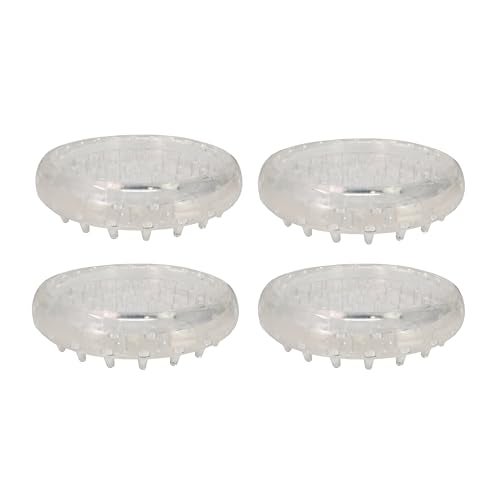 SoftTouch أكواب بلاستيكية مدببة من SoftTouch 4680195N لجعل السجاد قصير الحلقات (3/8" H) - 4 قطع (عبوة من 1) شفافة، 4 بوصة - Image 1