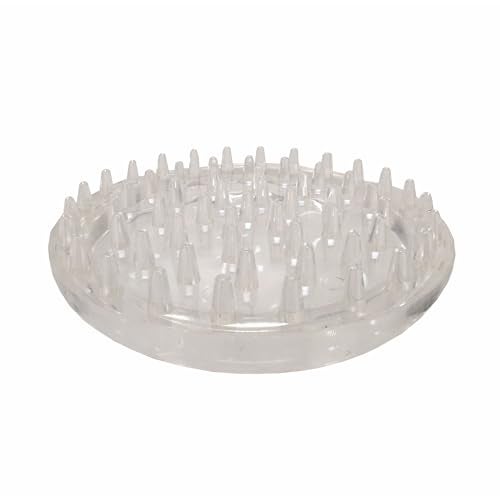 SoftTouch أكواب بلاستيكية مدببة من SoftTouch 4680195N لجعل السجاد قصير الحلقات (3/8" H) - 4 قطع (عبوة من 1) شفافة، 4 بوصة - Image 4