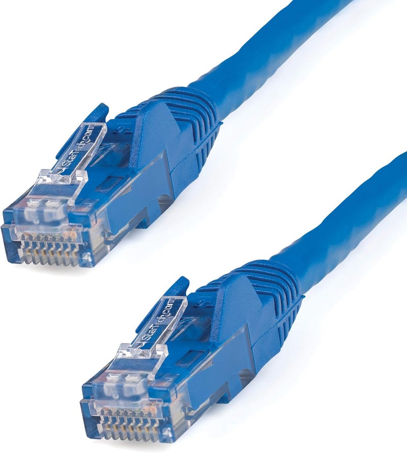 ستار تك .com 5m كابل إيثرنت CAT6 - أزرق - سلك جيجابت CAT6 - 650MHz 100W PoE++ RJ45 UTP كابل شبكة/توصيلة الفئة 6 بدون عقبات مع تخفيف الإجهاد - تم اختباره بواسطة Fluke ومعتمد من UL/TIA (N6PATC5MBL) - Image 1