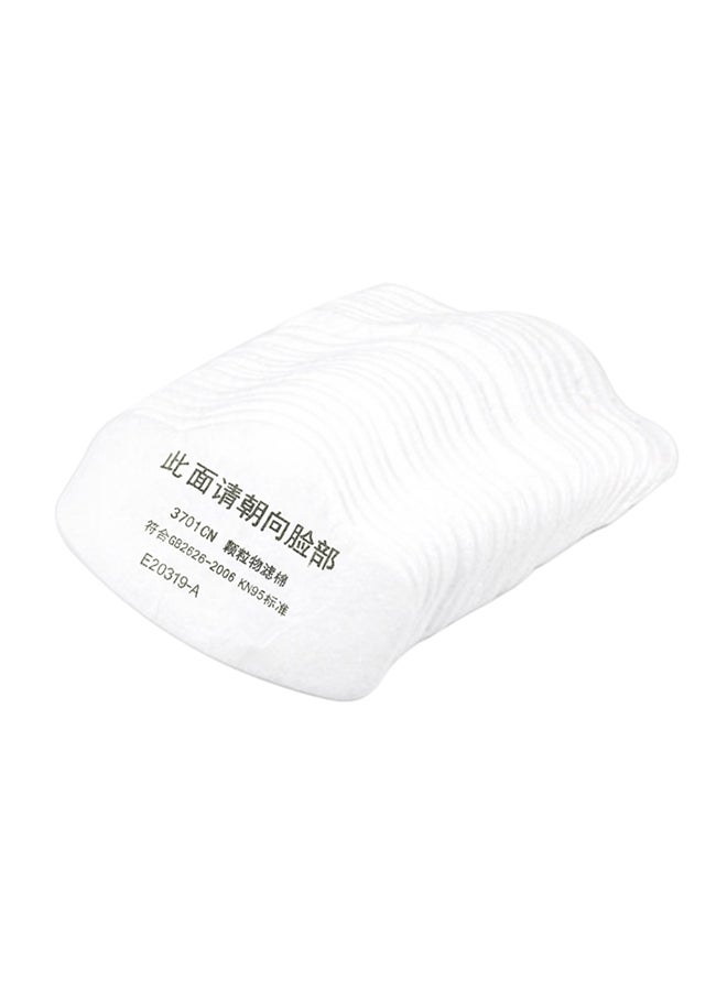 20-Piece PM2.5 Cotton Filter White 23 x 16 x 7cm - Image 1