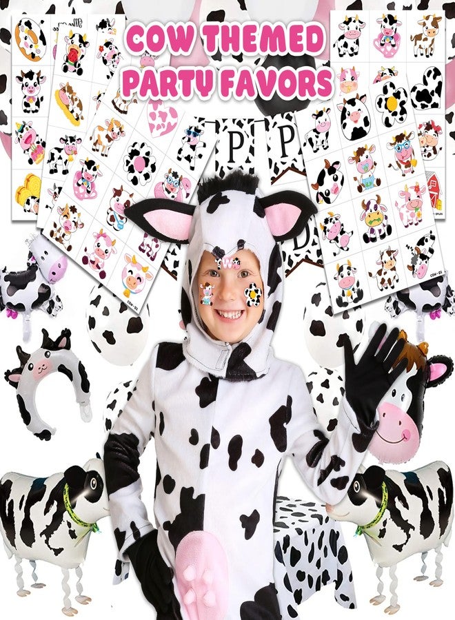 91TATTOOS 60 PCS Cow Pre-Cut Temporary Tattoos for Kids - Image 2