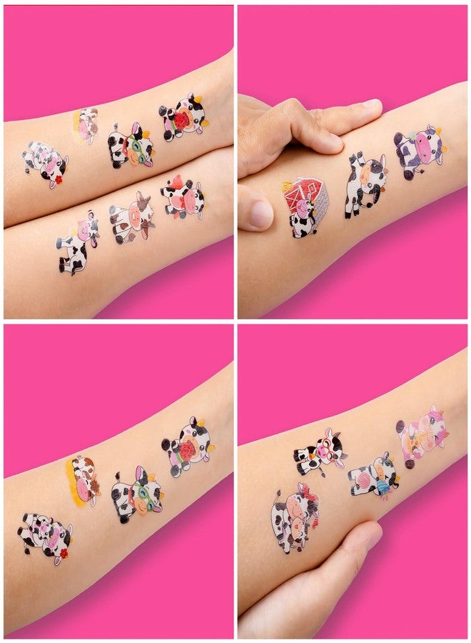 91TATTOOS 60 PCS Cow Pre-Cut Temporary Tattoos for Kids - Image 5