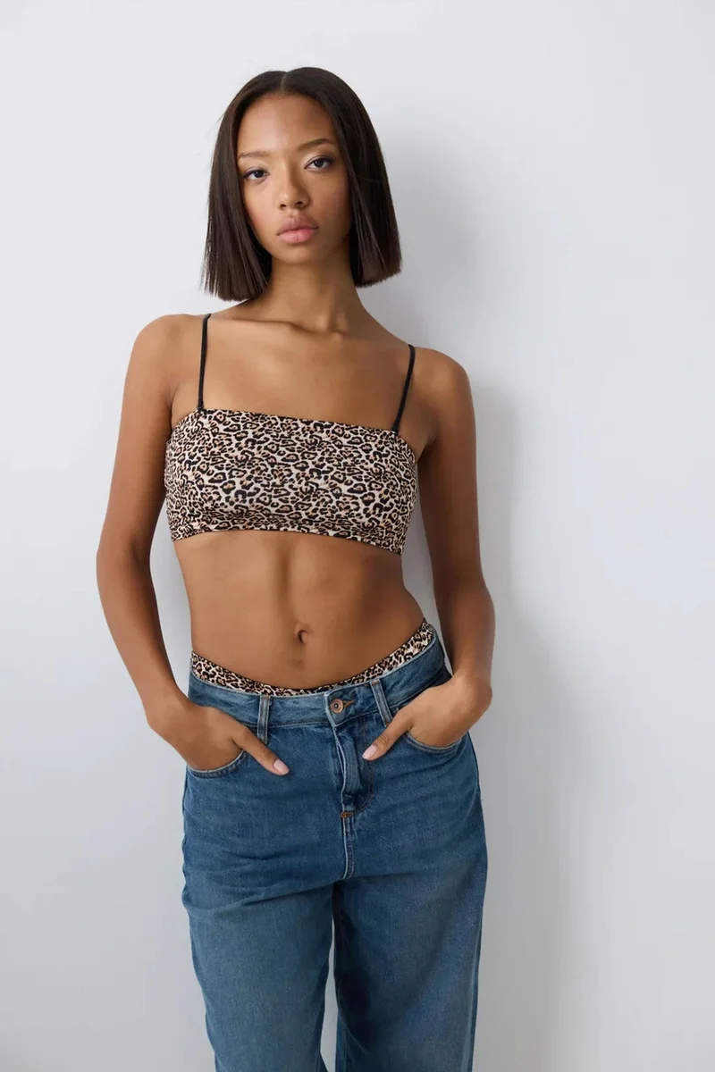 Penti PENTI Women's Leopard Bandeau Top