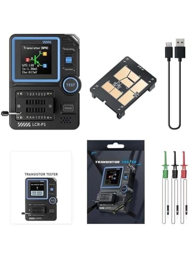 LCR P1 Transistor Tester 1 44 Inch Color Display USB Data Export Component Identification - Image 1