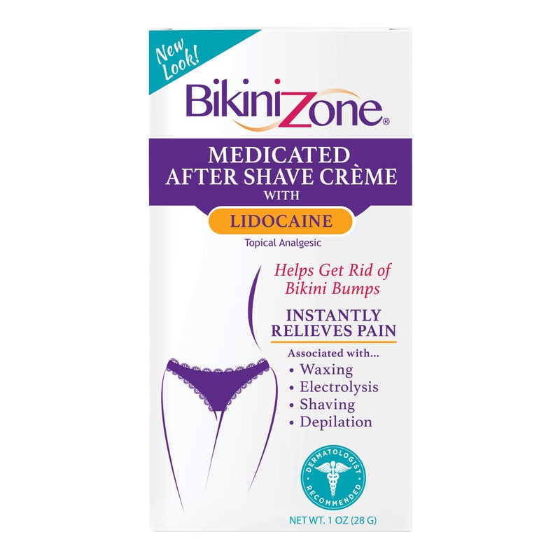 Bikini Zone Medicated After Shave Crme with Soothing Lidocaine 1 Oz 1 Pack