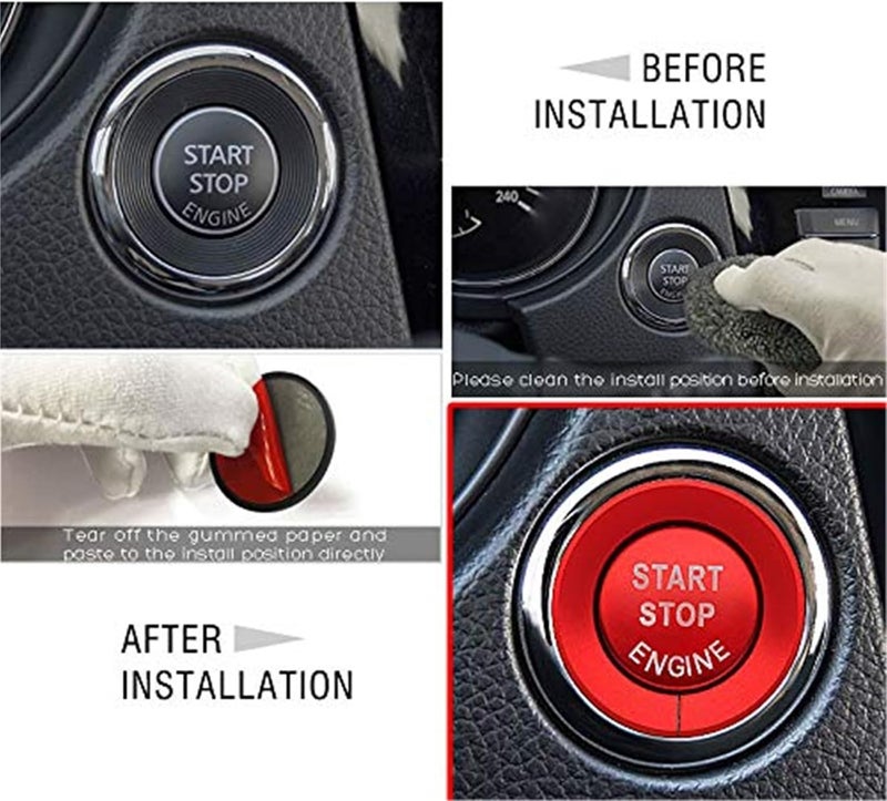 QASULER Engine Start Stop Button Cover for Nissan Qashqai J11 - Image 2