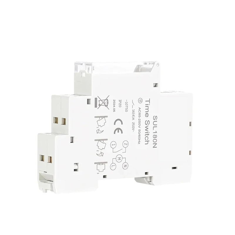 قضيب دين ريل قابل للبرمجة ميكانيكيًا لمدة 24 ساعة مؤقت مفتاح 110 فولت 220 فولت 16 أمبير - Image 5