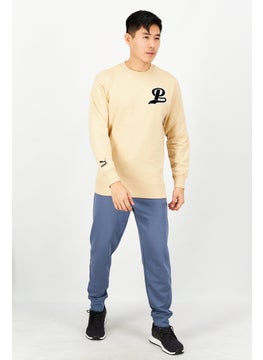 PUMA Men Relaxed Fit Long Sleeve Training Sweatshirt, Beige  - Image 4