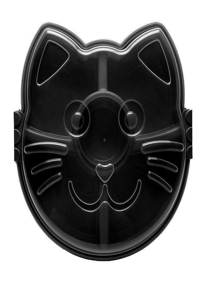 KOLORAE Black Cat Reusable Serving Tray - Unique 5 Compartment Cat Snack Tray - Great for Entertaining Food Storage for Appetizers, Snacks, Chips & Dip, Fruits & Veggies - Fall Halloween Tray - Image 2