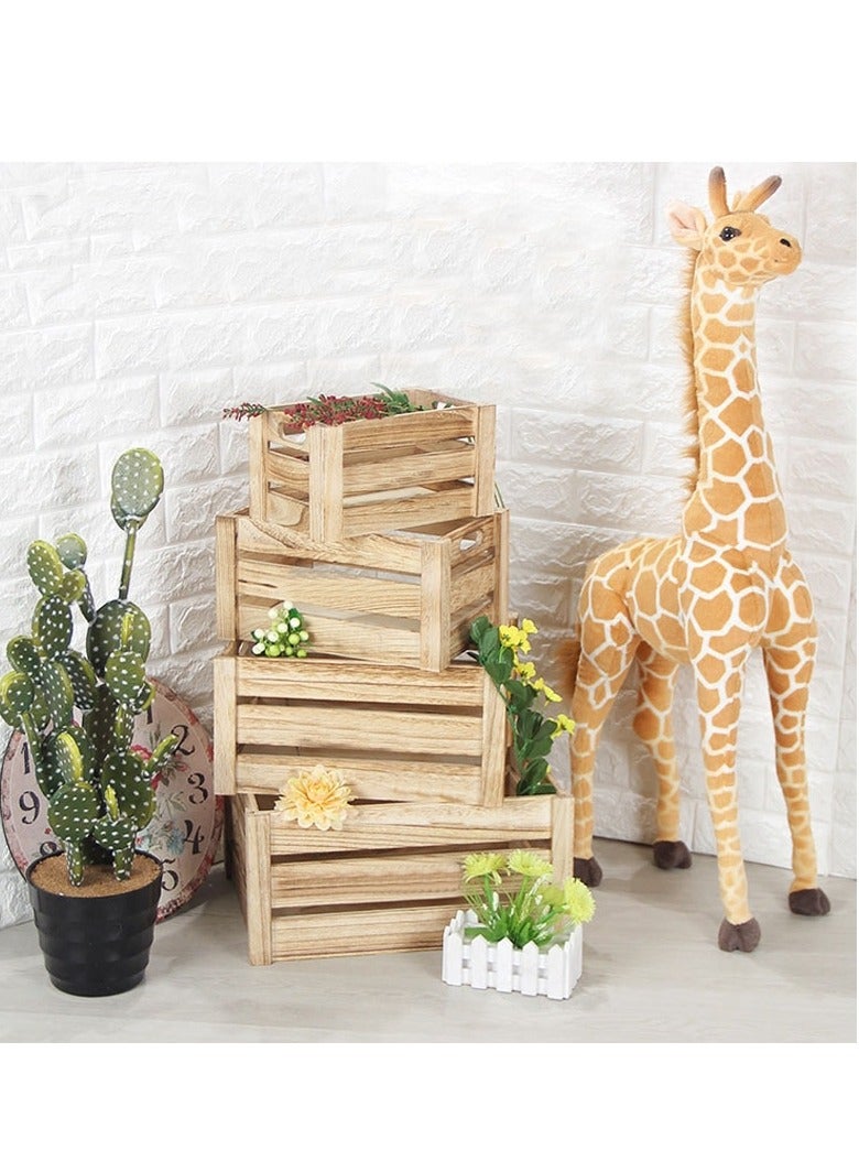 FFD  Wooden Storage Box Crates - Nesting Crates with Cutout Handles, Decorative and Functional Storage Solutions for Organization and Display - Image 5