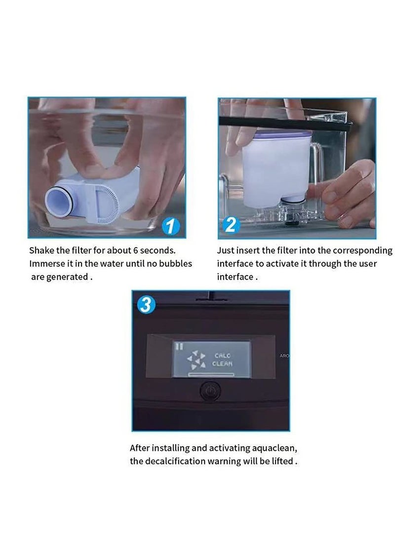 SYOSI Coffee Filter Compatible with AquaClean CA6903 for Fully Automatic Coffee Machines Dedicated Anti-Lime Scale Water Purifier Improve Water Quality and Extend Coffee Machine Lifespan 2 Pack - Image 5