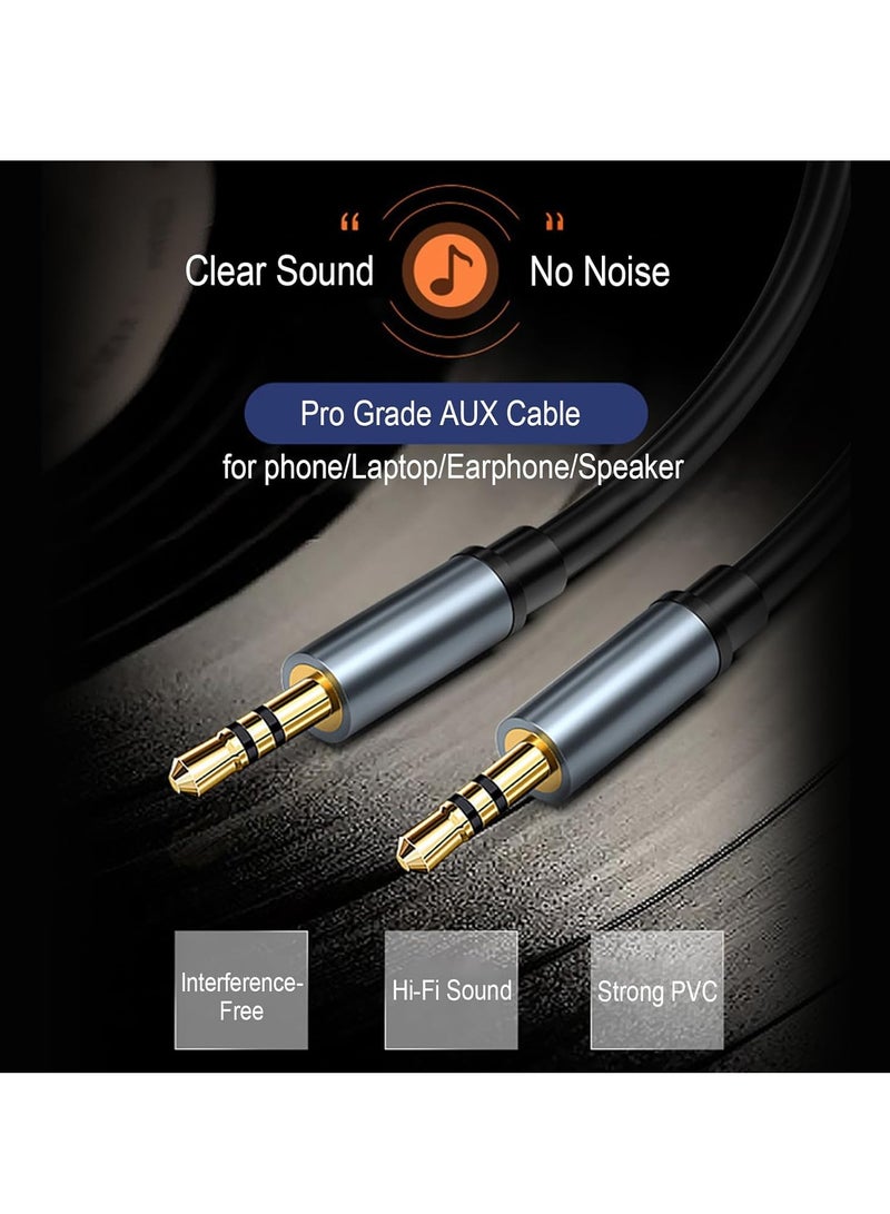 ProOne ProOne 3.5mm Audio Cable Aux Cable 1M Braided Male to Male Stereo Auxiliary Aux Jack Compatible for iPhone, iPad, Samsung Smartphones, Tablets Car Home Stereos, Beats Bose Sony Speaker  - Image 4